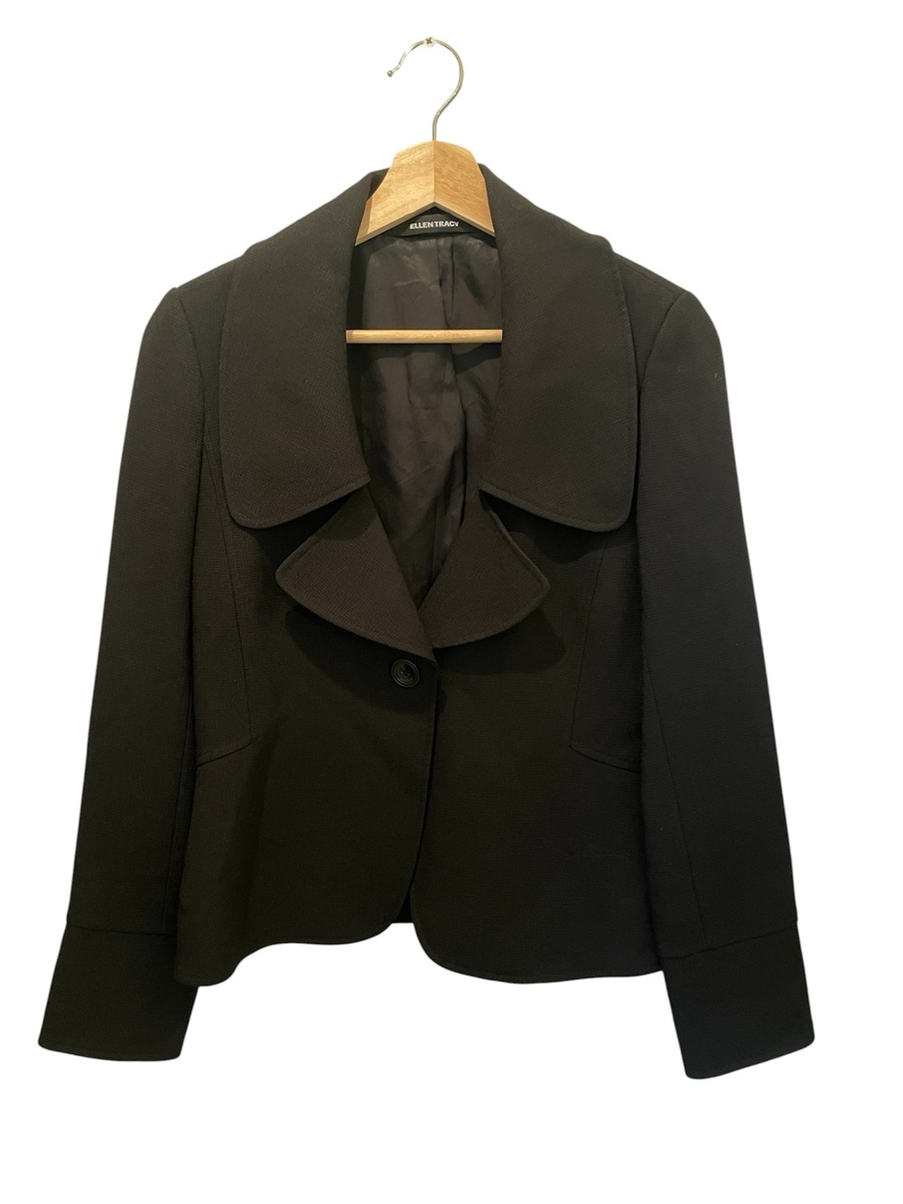 Ellen Tracy Black Single-Button Blazer